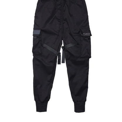 Men's Black Streetwear Harem Joggers – Oversized Cargo Pants