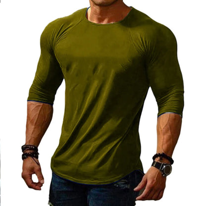 New Men’s O-Collar Long Sleeve T-Shirt