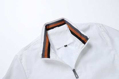 Men's Autumn Winter Stand Collar Zipper Jacket