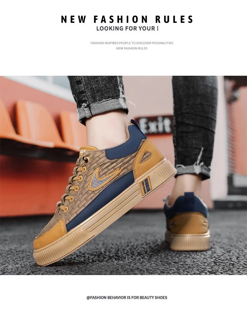 Sport Casual Men’s Shoes – Fashionable Platform Sneakers for Men