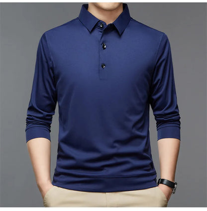 Men's Business Solid Polo Shirt