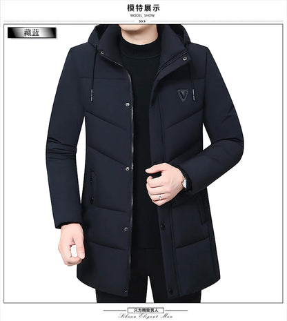 Men's Hooded Winter Down Cotton Coat