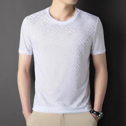 High-End Printed Ice Silk Men’s T-shirt