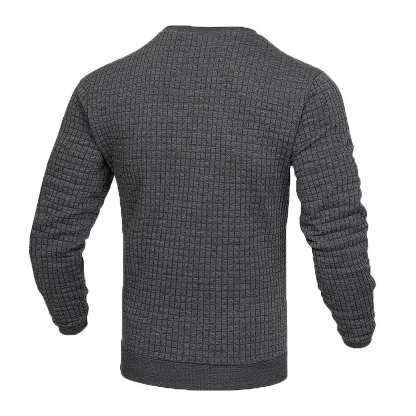 Men's Waffle Jacquard Check Hoodie