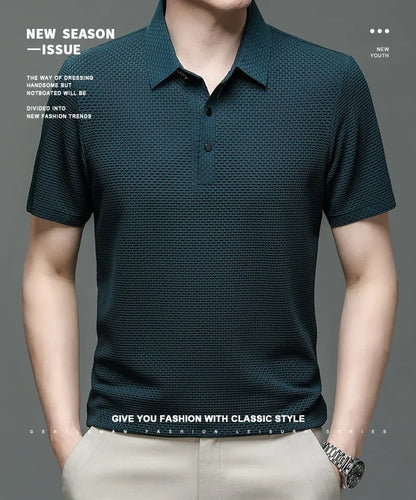 Men's Breathable Polo Shirt – Summer Business Casual T-Shirt