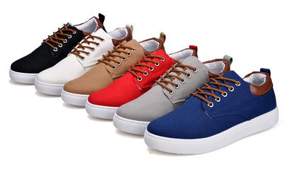 Men Shoes Canvas Sneakers Flats Lace up Leisure Loafers Fashion Comfort Rubber Sole Non Slip Sneakers 45 45 47 48 Large Size