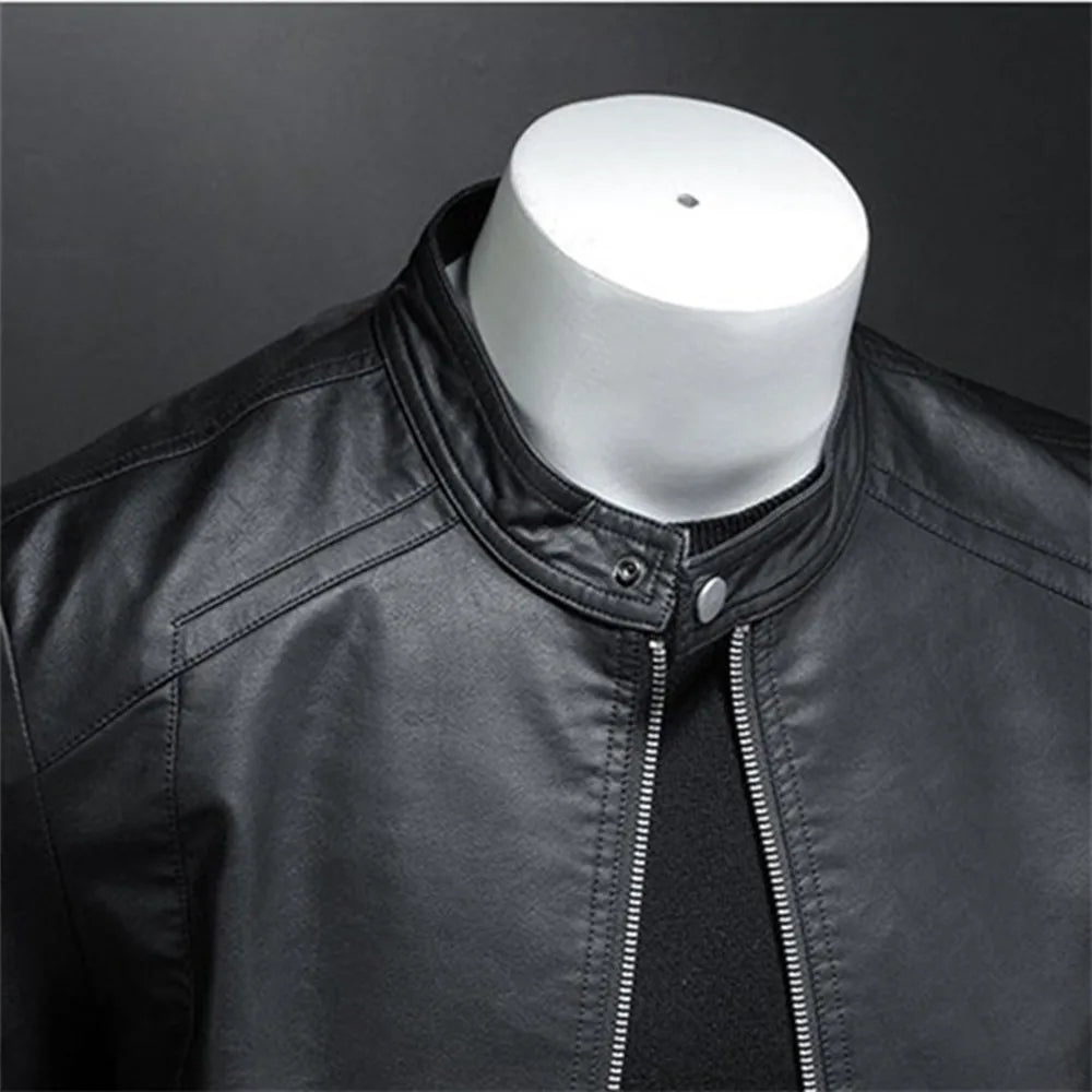 Men's Spring Autumn PU Leather Jacket