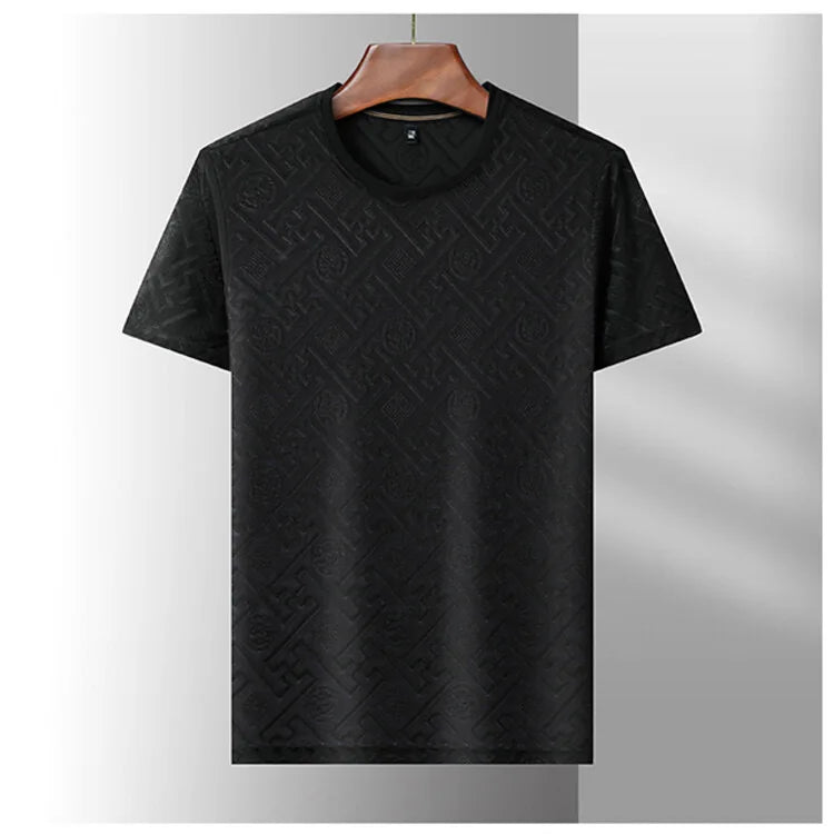 High-End Printed Ice Silk Men’s T-shirt