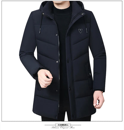 Men's Hooded Winter Down Cotton Coat