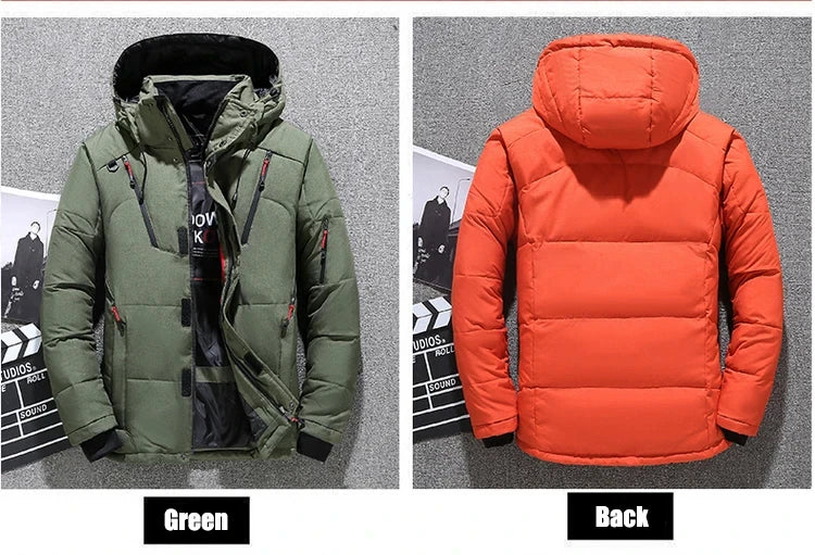 Men’s Casual Fashion Padded Hooded Down Jacket