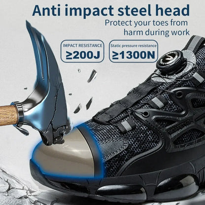 Steel Toe Shoes for Men – Indestructible Work Boots, Lightweight Safety Shoes