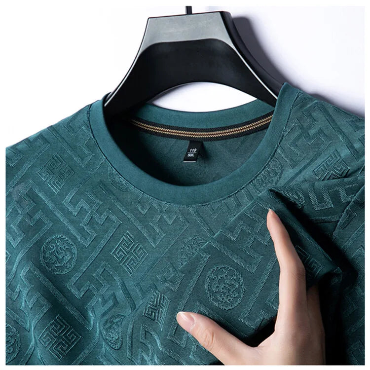 High-End Printed Ice Silk Men’s T-shirt