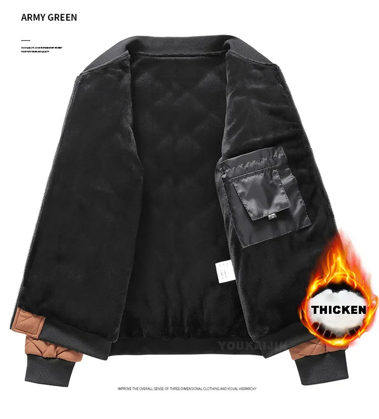 Autumn Winter Bomber Jacket for Men