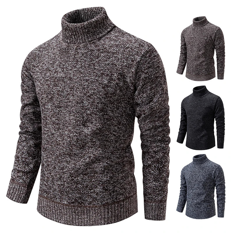 Men's Slim Fit Turtleneck Knit Sweater