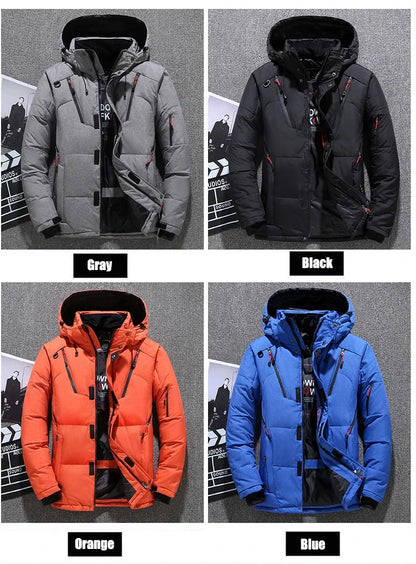 Men’s Casual Fashion Padded Hooded Down Jacket