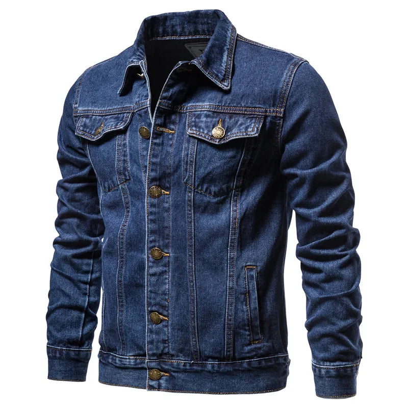 New Autumn Men’s Casual Workwear Jeans Jacket