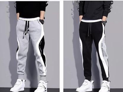 Men's Loose Fit Sports Pants – Patchwork Casual Training Trousers