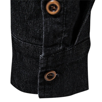 AIOPESON Brand Elastic Cotton Denim Shirt