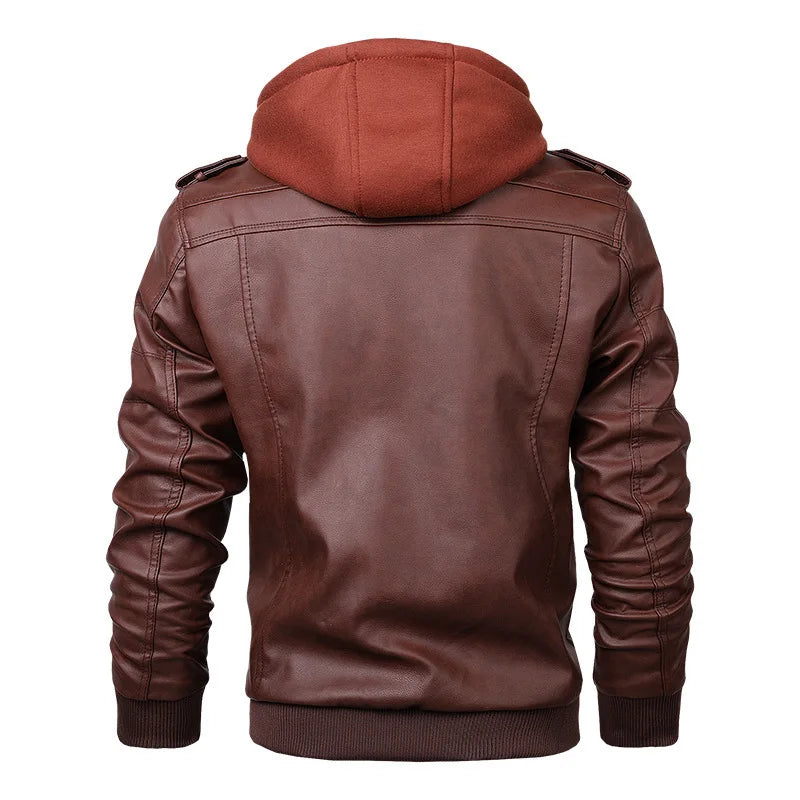 2024 Men’s Reflective Leather Motorcycle Jacket