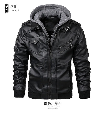 2024 Men’s Reflective Leather Motorcycle Jacket