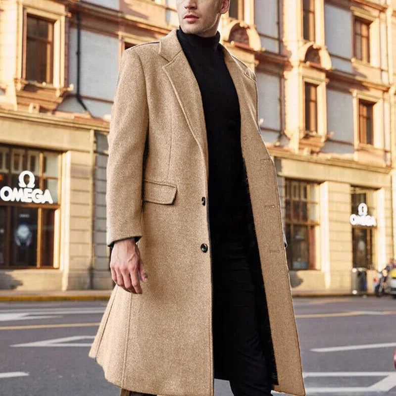 Men's Long Winter Coat – Luxury Business Casual Parka