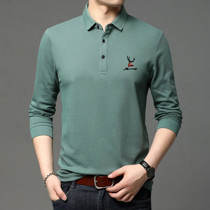 Men's Casual Embroidery Polo Shirt