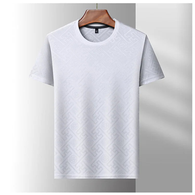 High-End Printed Ice Silk Men’s T-shirt