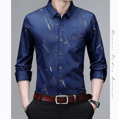 Men's Long Sleeve Printed Shirt