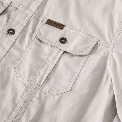 Men's Spring Cotton Cargo Shirt