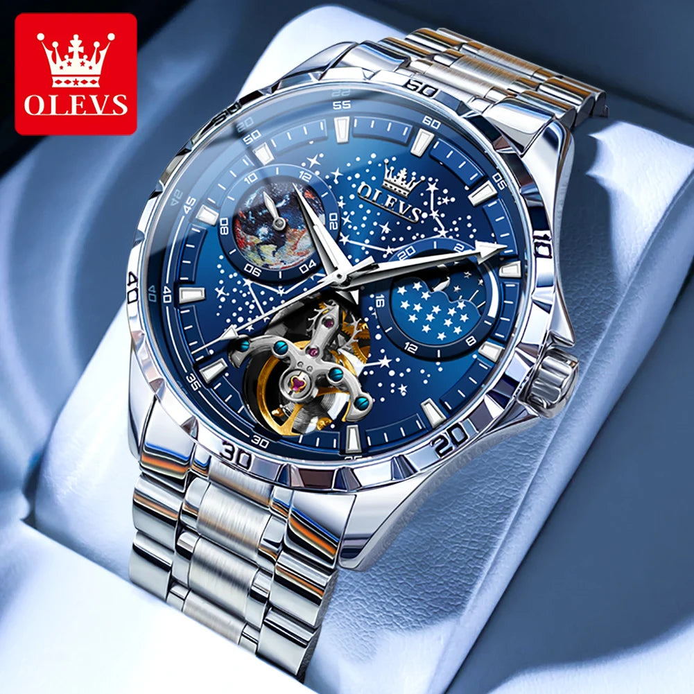 OLEVS Men’s Multifunctional Waterproof Mechanical Watch