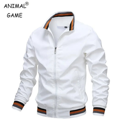 Men's Autumn Winter Stand Collar Zipper Jacket