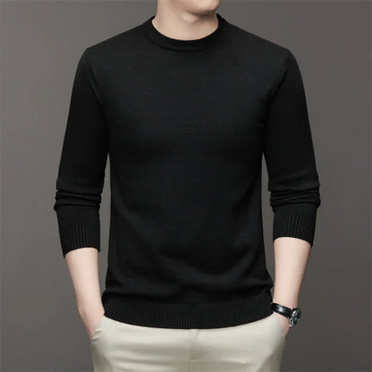 Men's Round Neck Long Sleeve Sweater – Soft and Warm