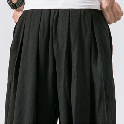 Men's Oversized Loose Harem Pants – Autumn Chinese Linen Trousers