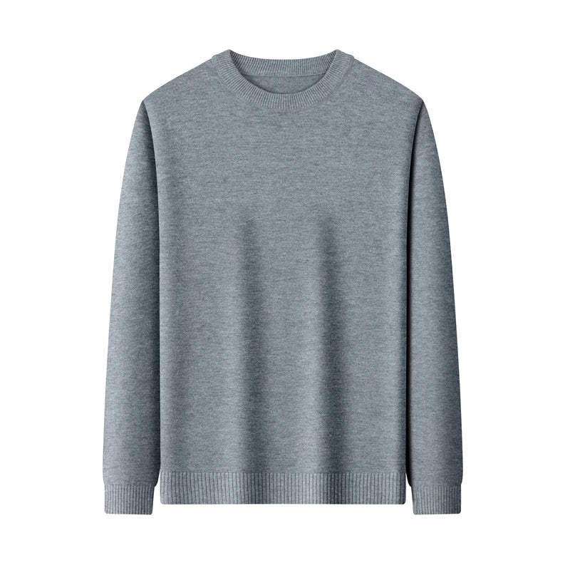 Men's Round Neck Long Sleeve Sweater – Soft and Warm