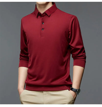 Men's Business Solid Polo Shirt