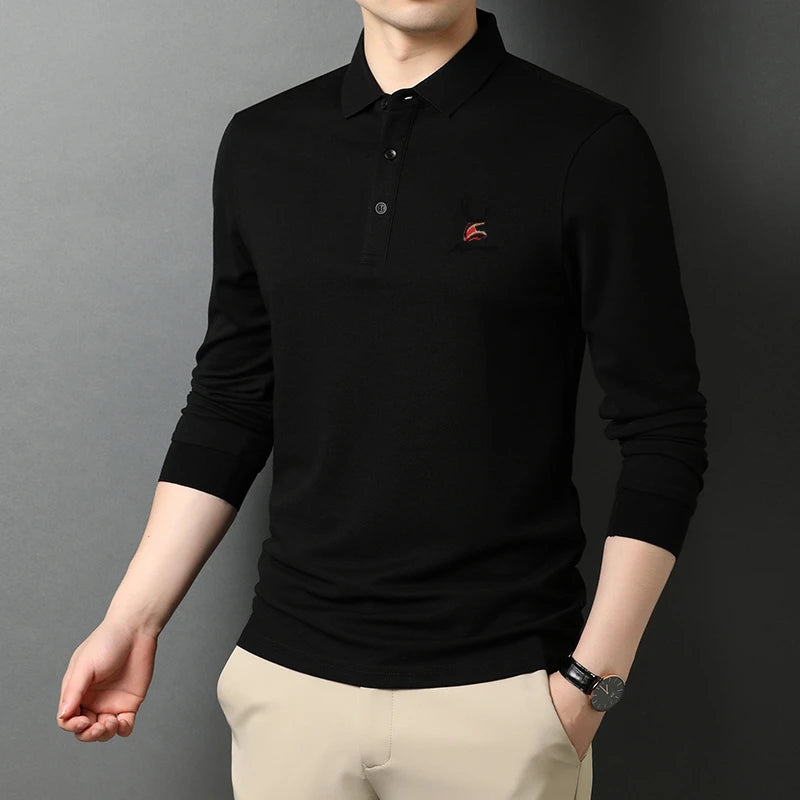 Men's Casual Embroidery Polo Shirt