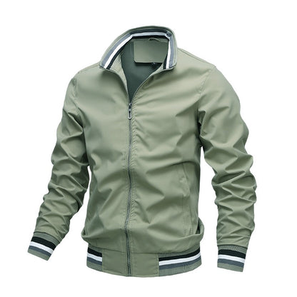 Men's Autumn Winter Stand Collar Zipper Jacket