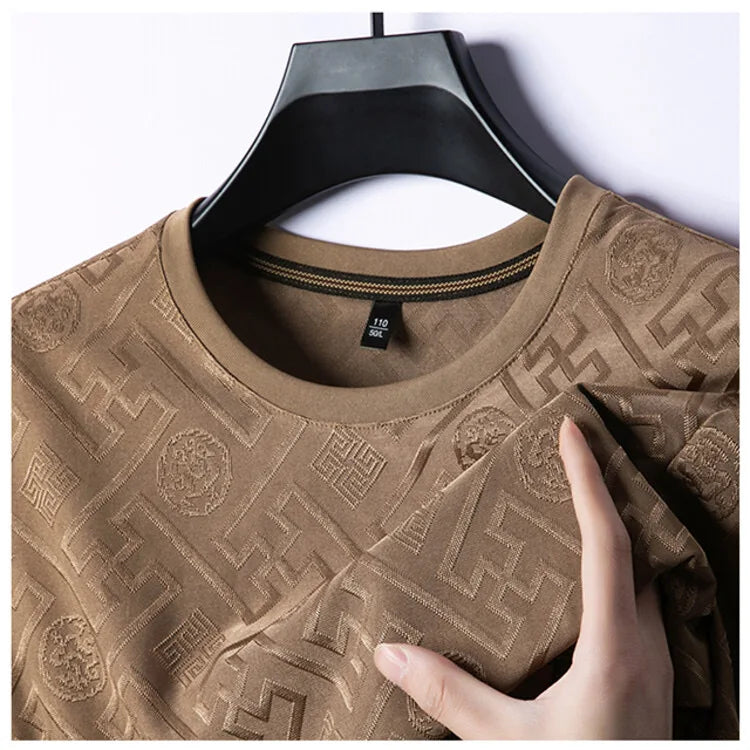 High-End Printed Ice Silk Men’s T-shirt