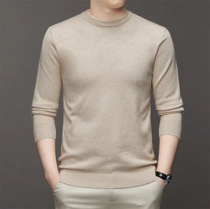 Men's Round Neck Long Sleeve Sweater – Soft and Warm