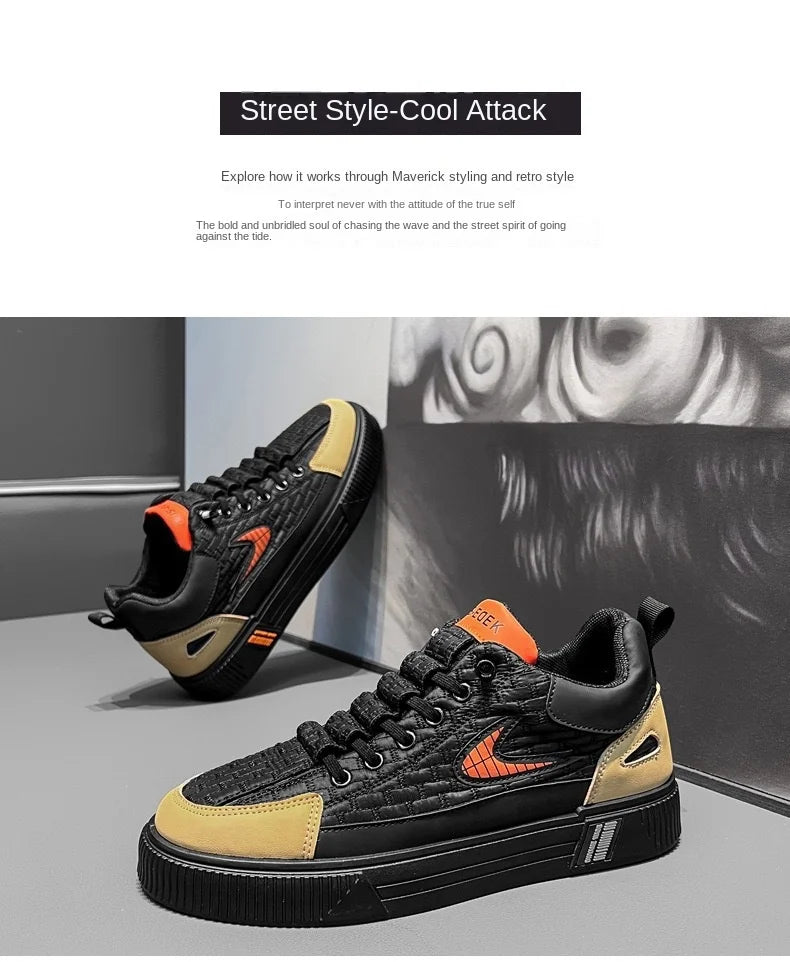 Sport Casual Men’s Shoes – Fashionable Platform Sneakers for Men