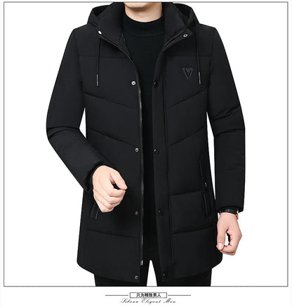 Men's Hooded Winter Down Cotton Coat