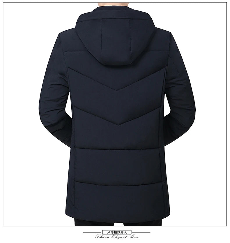 Men's Hooded Winter Down Cotton Coat