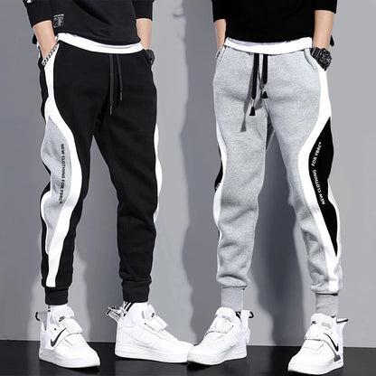 Men's Loose Fit Sports Pants – Patchwork Casual Training Trousers