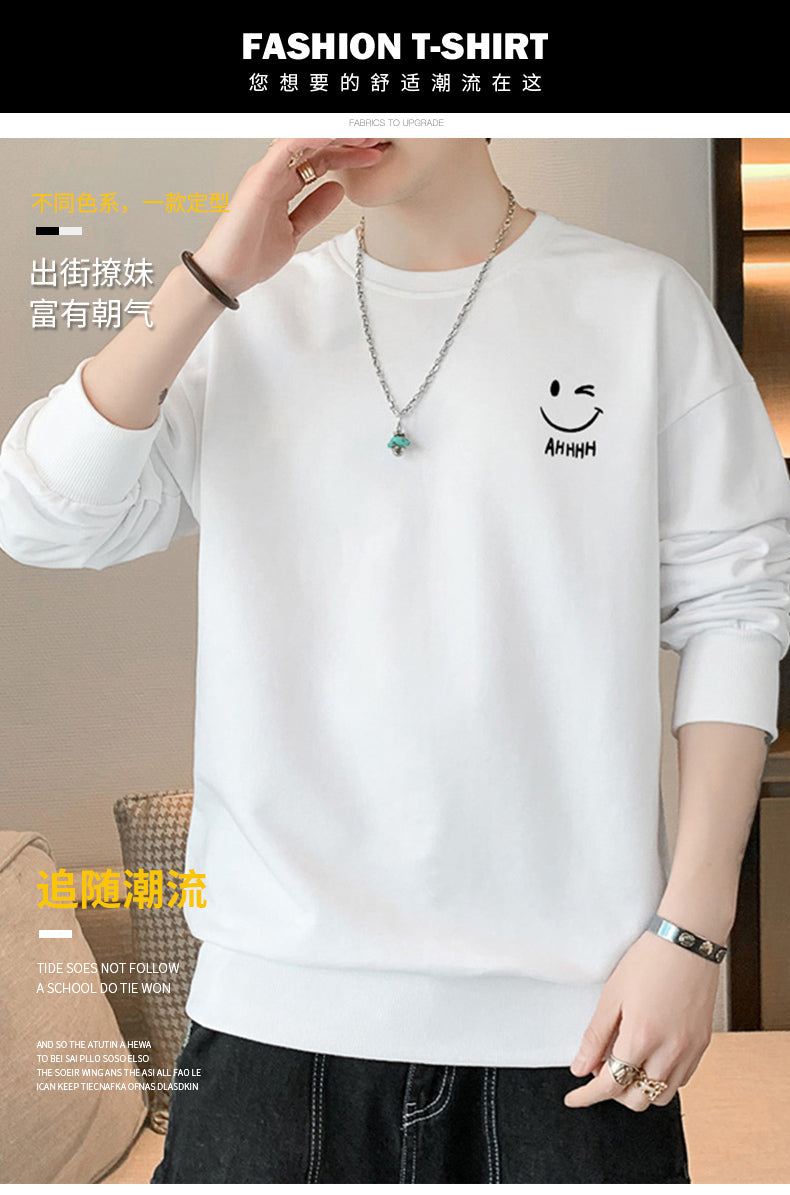 New Autumn and Spring Long-Sleeved T-shirt for Men