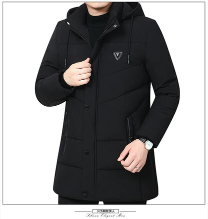 Men's Hooded Winter Down Cotton Coat