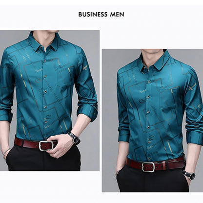 Men's Long Sleeve Printed Shirt