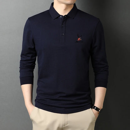 Men's Casual Embroidery Polo Shirt