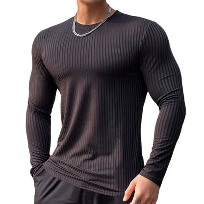 Men's Slim Fit Gym Fitness Long Sleeve T-Shirt