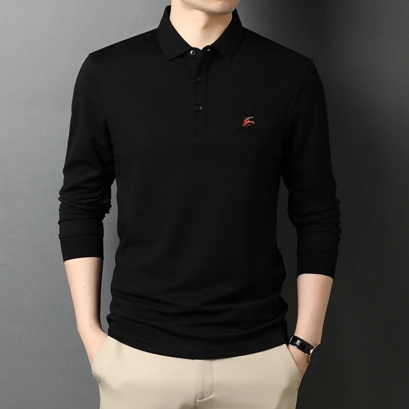 Men's Casual Embroidery Polo Shirt