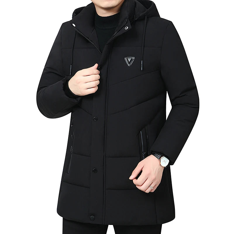 Men's Hooded Winter Down Cotton Coat